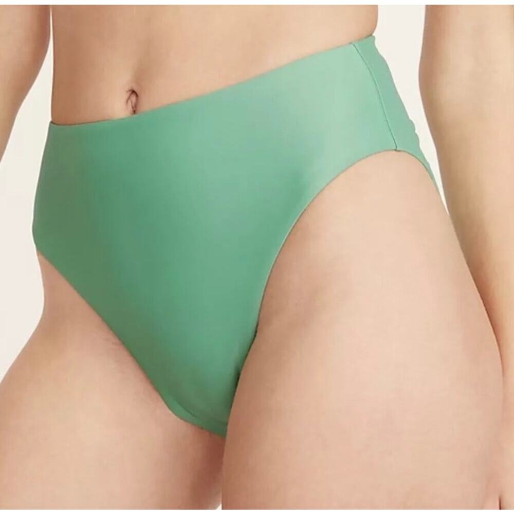 J. Crew Green High Rise Bikini Bottom Size XS